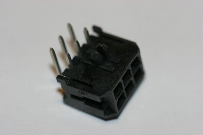 6 Way PCB Header Molex 43045-0602 Micro-Fit 3.0 Right Angle