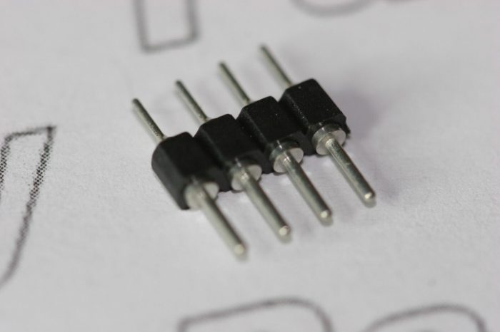 4 Pin PCB Header Vertical Board-to-Board SIL Turned Brass Harwin D01-9920446 - Image 2