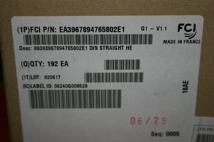 96 Way DIN 41612 Backplane Connector Straight Solder PCB Mounting 3 Row FCI - Image 4
