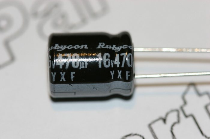 470uF 16V Capacitor Rubycon Radial Aluminium Electrolytic YXF