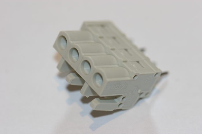 4 Way Socket Connector PCB Mounting Modular Interlocking Wago 722-001 - Image 2