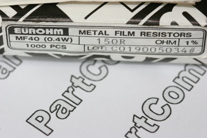 Metal Film Resistors 1% 0.4W Eurohm MF40 3.5mm Body - Choose Values - Image 2