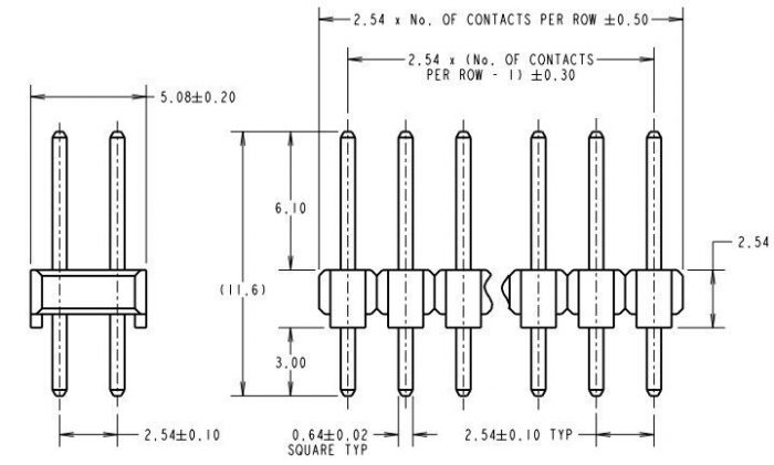 14 Pin PCB Header Vertical DIL Harwin 2 Row 7+7 M20-9980745 - Image 3