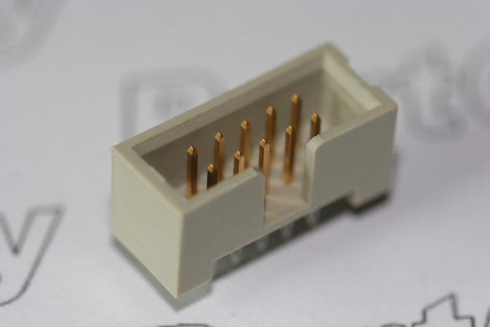 10 Way Straight Pressfit Male PCB Header Erni 073231 - Image 3