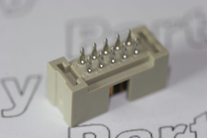 10 Way Straight Pressfit Male PCB Header Erni 073231 - Image 2